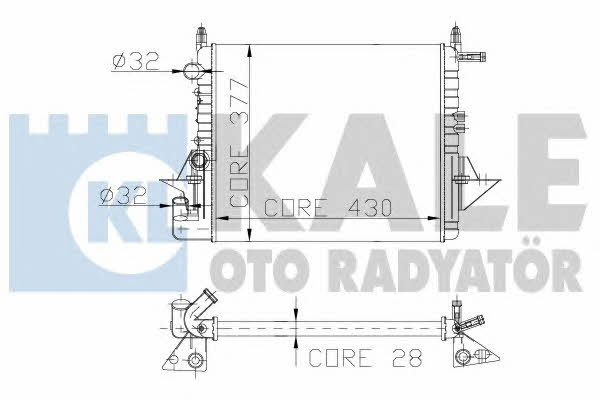 Kale Oto Radiator 137500 Radiator, engine cooling 137500