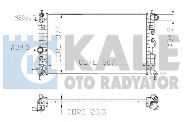 Kale Oto Radiator 134100 Radiator, engine cooling 134100