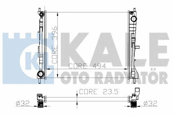 Kale Oto Radiator 128700 Radiator, engine cooling 128700
