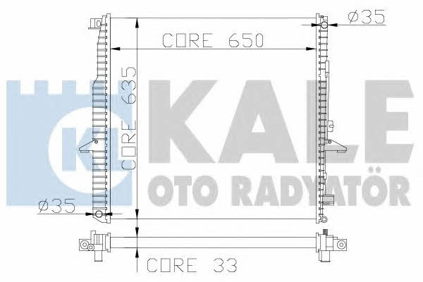 Kale Oto Radiator 350200 Radiator, engine cooling 350200