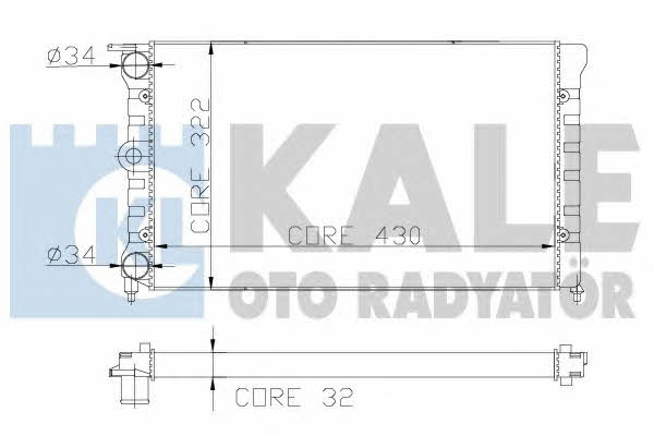 Kale Oto Radiator 139500 Radiator, engine cooling 139500