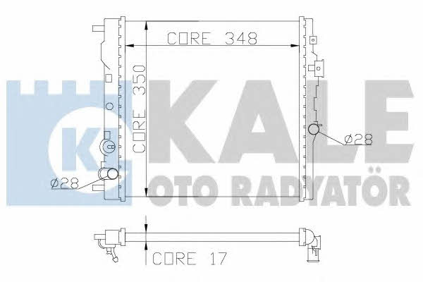 Kale Oto Radiator 383800 Radiator, engine cooling 383800