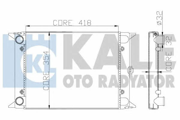 Kale Oto Radiator 123500 Radiator, engine cooling 123500