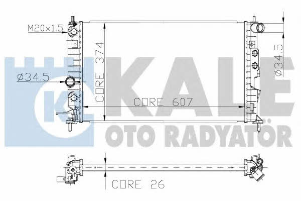 Kale Oto Radiator 136100 Radiator, engine cooling 136100