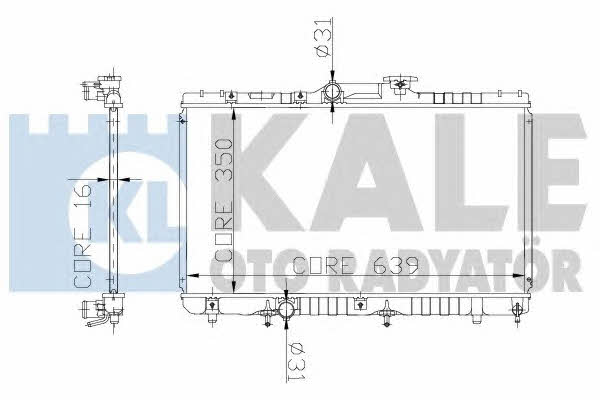 Kale Oto Radiator 136600 Radiator, engine cooling 136600