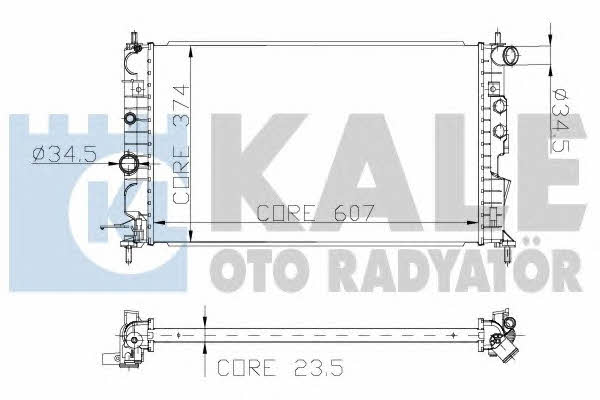Kale Oto Radiator 136200 Radiator, engine cooling 136200
