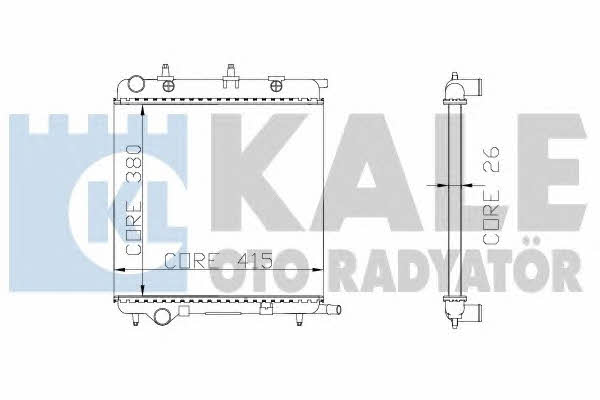 Kale Oto Radiator 285200 Radiator, engine cooling 285200