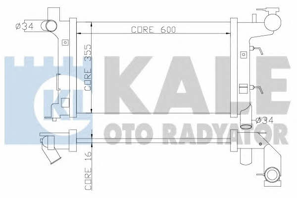 Kale Oto Radiator 352700 Radiator, engine cooling 352700
