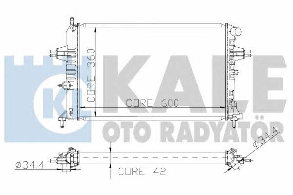 Kale Oto Radiator 141000 Radiator, engine cooling 141000