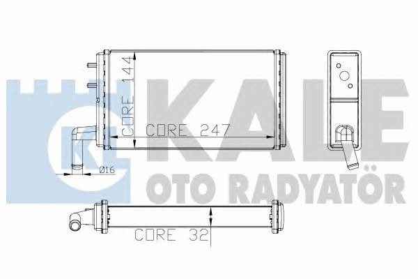 Kale Oto Radiator 271100 Heat exchanger, interior heating 271100
