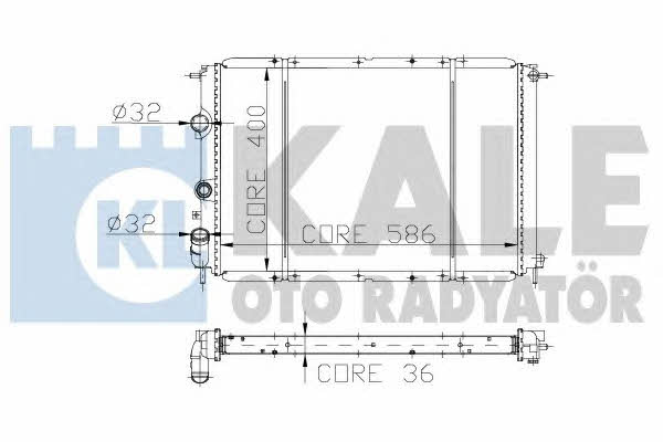 Kale Oto Radiator 162100 Radiator, engine cooling 162100