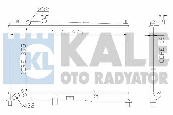 Kale Oto Radiator 360000 Radiator, engine cooling 360000