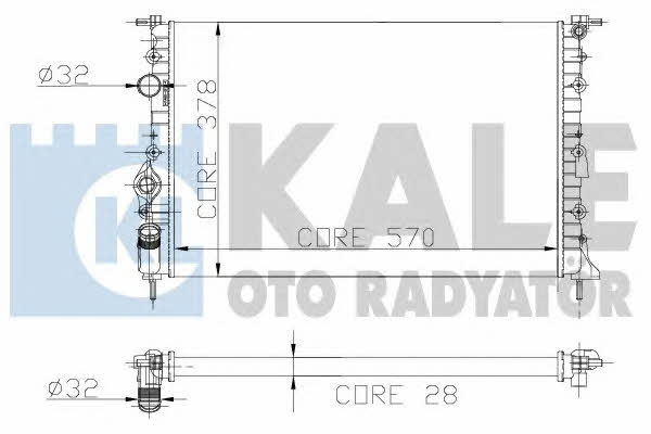 Kale Oto Radiator 109500 Radiator, engine cooling 109500