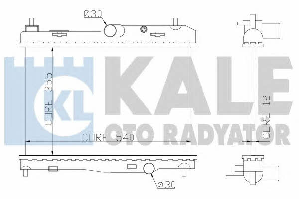 Kale Oto Radiator 356100 Radiator, engine cooling 356100