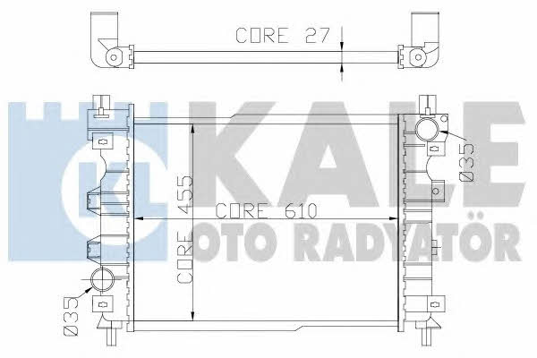 Kale Oto Radiator 350800 Radiator, engine cooling 350800