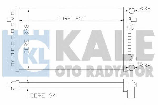 Kale Oto Radiator 348500 Radiator, engine cooling 348500