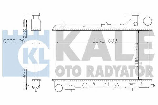 Kale Oto Radiator 364800 Radiator, engine cooling 364800