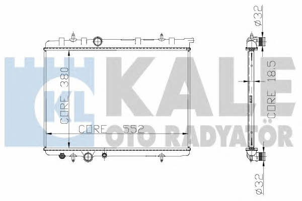 Kale Oto Radiator 225300 Radiator, engine cooling 225300