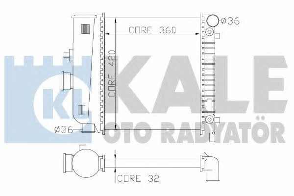 Kale Oto Radiator 351400 Radiator, engine cooling 351400