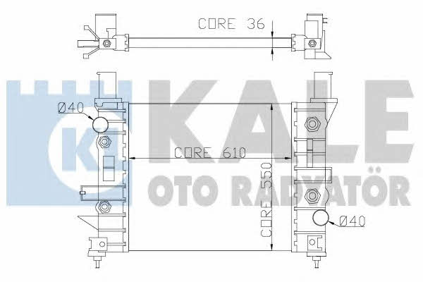 Kale Oto Radiator 351200 Radiator, engine cooling 351200