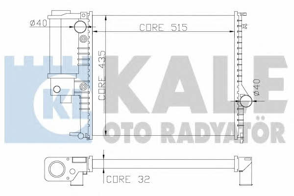 Kale Oto Radiator 348900 Radiator, engine cooling 348900