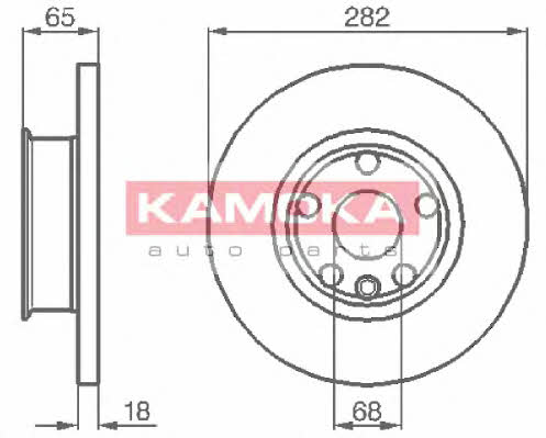 Kamoka 1031124 Unventilated front brake disc 1031124