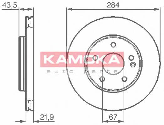 Kamoka 1031176 Front brake disc ventilated 1031176