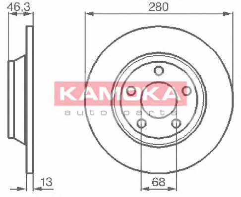 Kamoka 1031518 Unventilated front brake disc 1031518