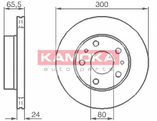 Kamoka 1031536 Front brake disc ventilated 1031536