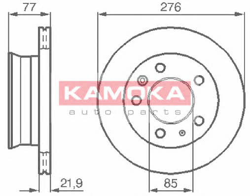 Kamoka 103306 Front brake disc ventilated 103306