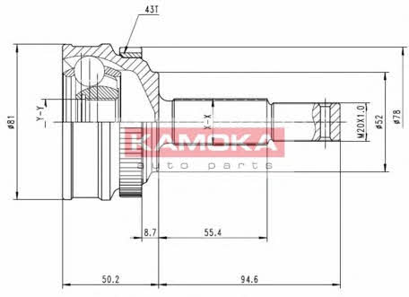 Kamoka 6236 CV joint 6236 6236 Kamoka CV joint