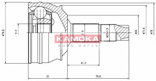 Kamoka 6632 CV joint 6632 6632 Kamoka CV joint