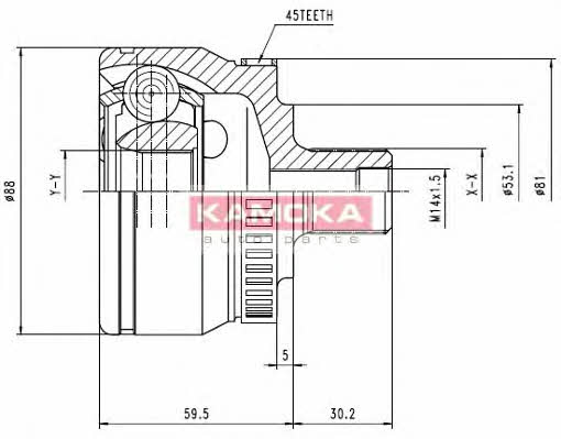 Kamoka 6762 CV joint 6762 6762 Kamoka CV joint