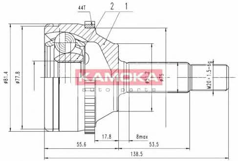 Kamoka 6986 CV joint 6986 6986 Kamoka CV joint