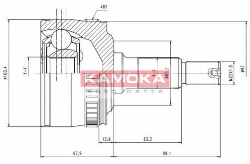 Kamoka 7046 CV joint 7046 7046 Kamoka CV joint