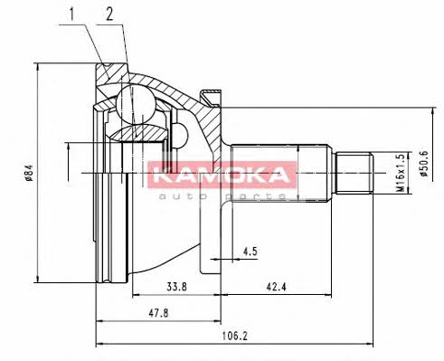 Kamoka 7082 CV joint 7082 7082 Kamoka CV joint