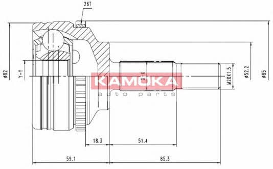 Kamoka 7140 CV joint 7140 7140 Kamoka CV joint