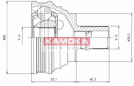Kamoka 7338 CV joint 7338 7338 Kamoka CV joint