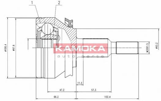 Kamoka 7526 CV joint 7526 7526 Kamoka CV joint