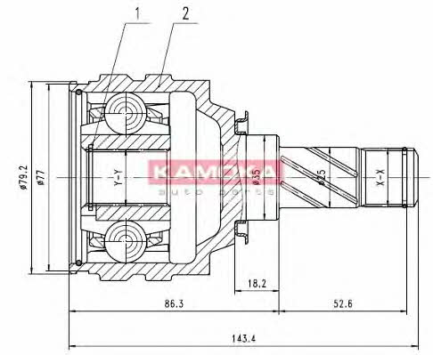 Kamoka 8717 CV joint 8717 8717 Kamoka CV joint