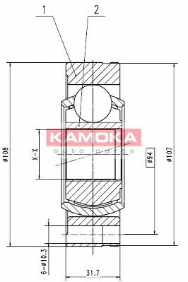 Kamoka 8738 CV joint 8738 8738 Kamoka CV joint