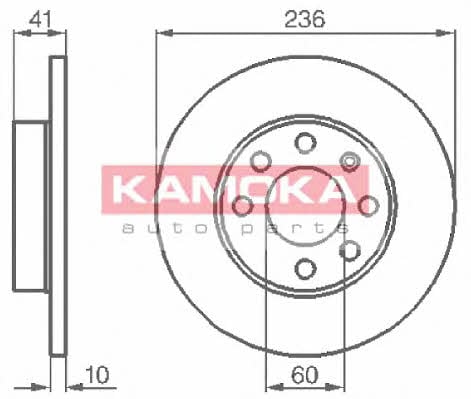 Kamoka 103208 Unventilated front brake disc 103208