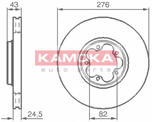 Kamoka 1032226 Front brake disc ventilated 1032226