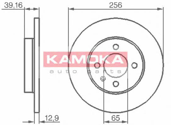 Kamoka 103410 Unventilated front brake disc 103410