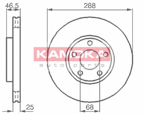 Kamoka 103640 Front brake disc ventilated 103640