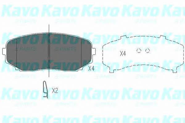 Front disc brake pads, set Kavo parts KBP-4558