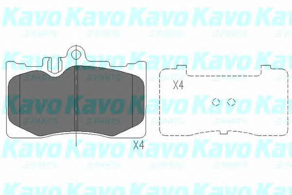 Front disc brake pads, set Kavo parts KBP-9071