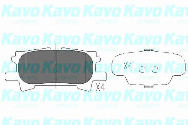 Front disc brake pads, set Kavo parts KBP-9078