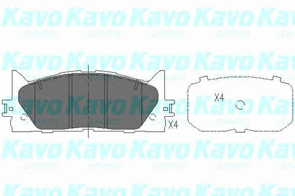 Front disc brake pads, set Kavo parts KBP-9087