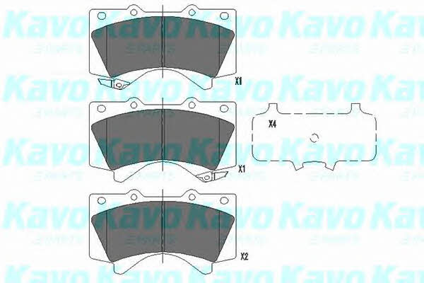 Front disc brake pads, set Kavo parts KBP-9098